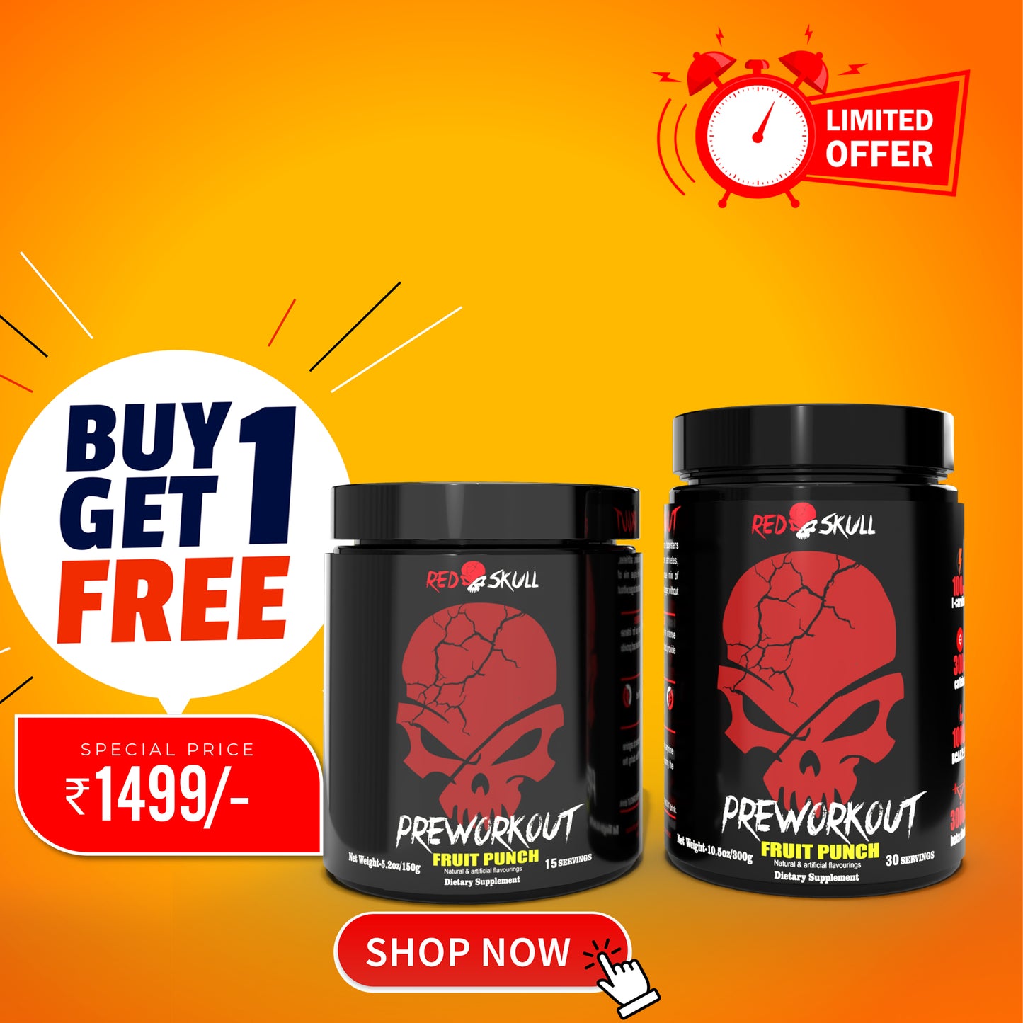 Redskull Preworkout (Buy 1 Get 1 Free)