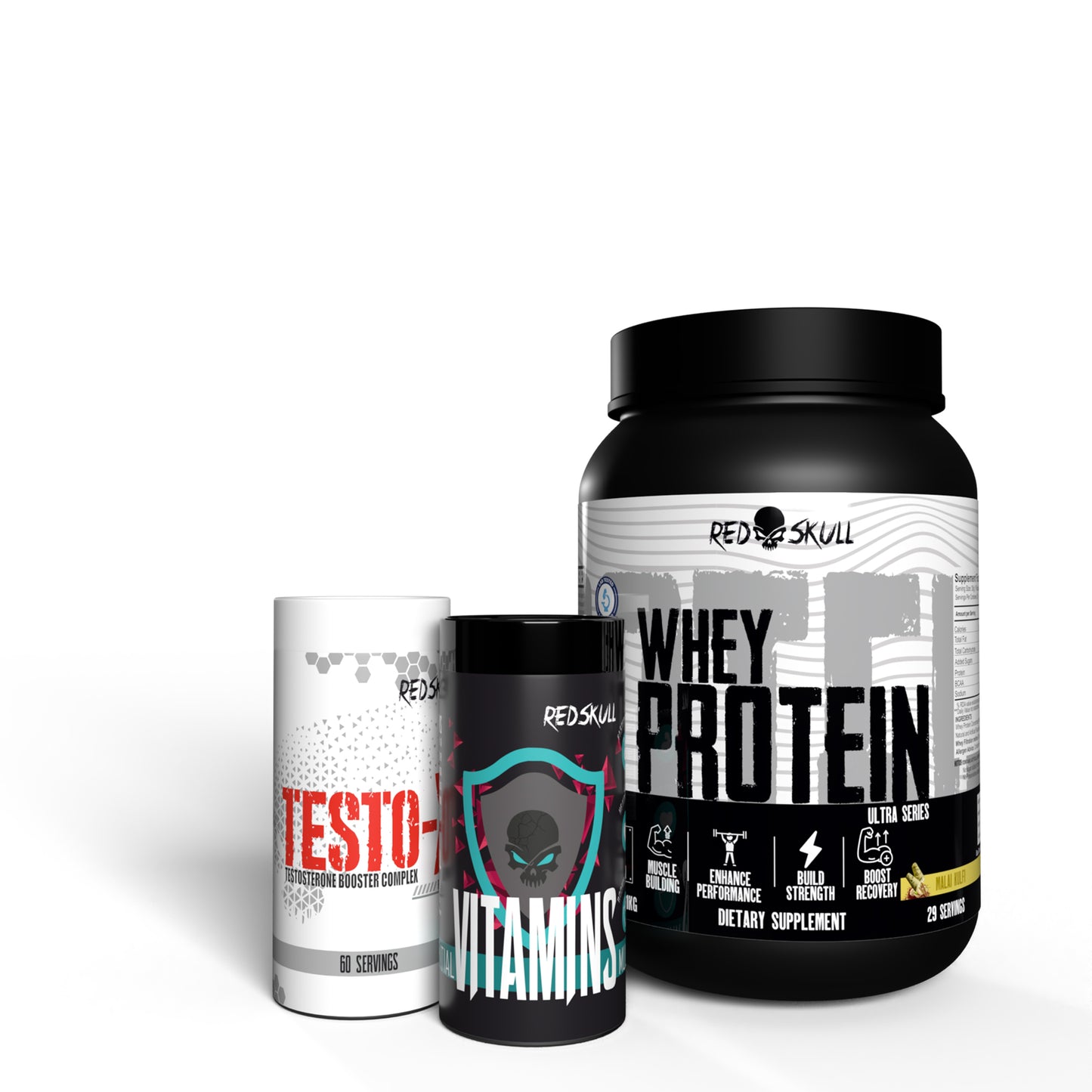 Lean Muscle Gaining Stack (Whey Protein 1kg+Testosterone booster+Multivitamin)