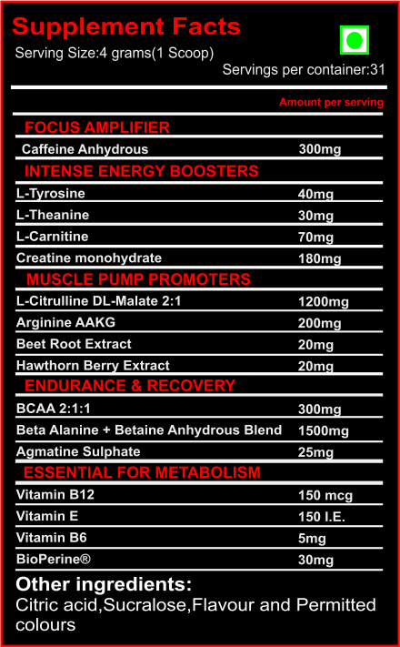 REDSKULL HEADSHOT PREWORKOUT