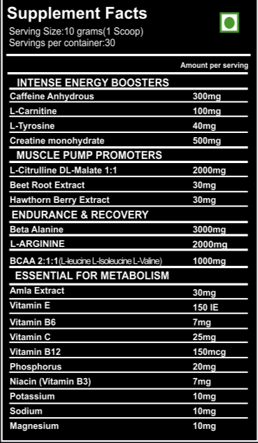 Redskull Preworkout and Fish oil Omega-3 Combo