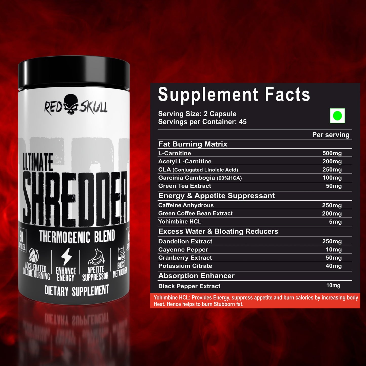 Redskull Ultimate Shredder, 90 Capsules