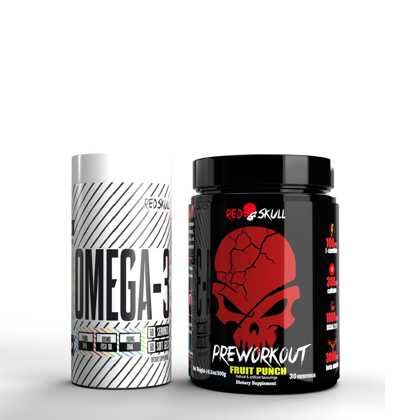 Redskull Preworkout and Fish oil Omega-3 Combo